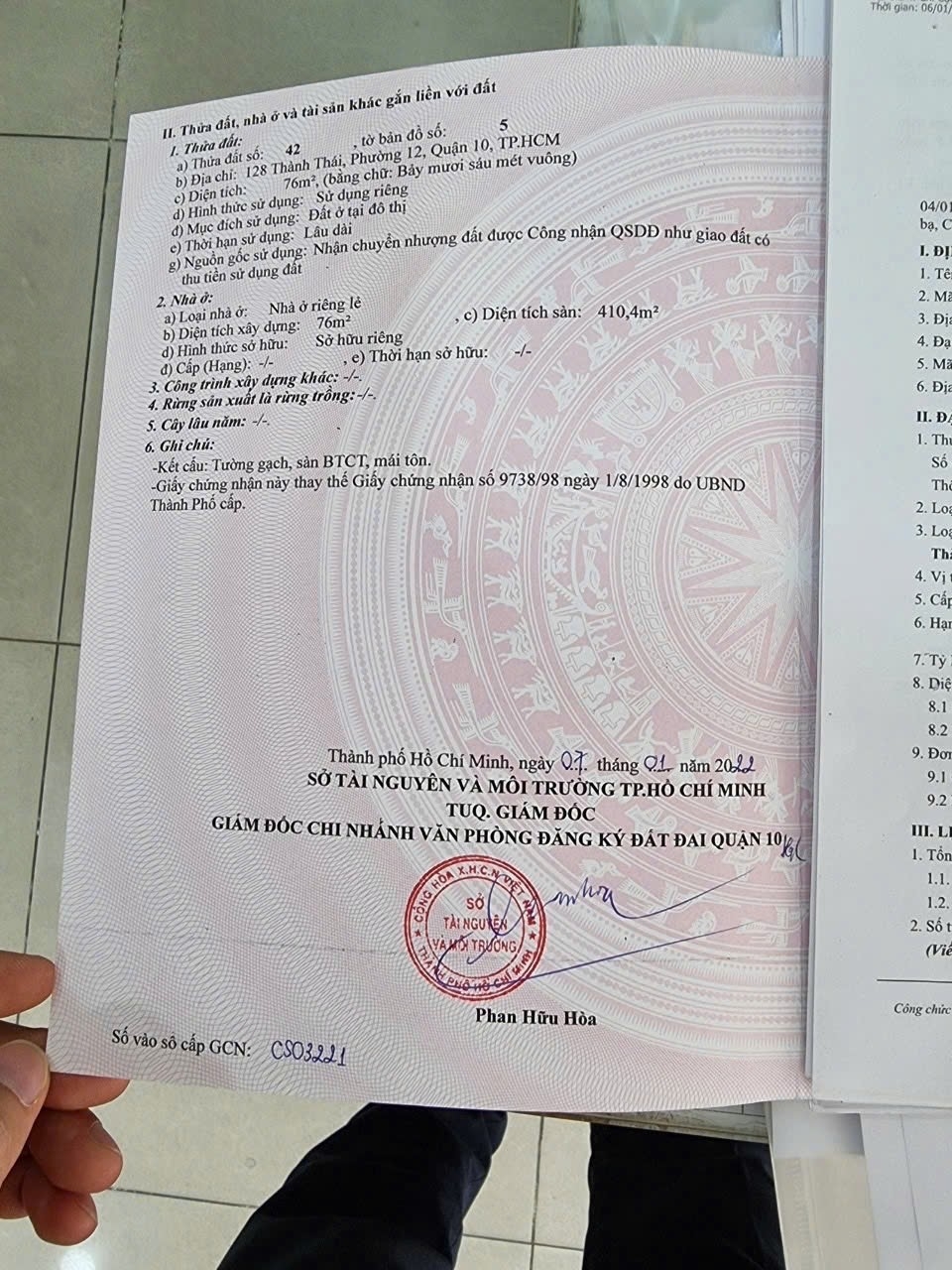 Bán nhà 128 Thành Thái Phường Hòa Hưng - Hinh 3