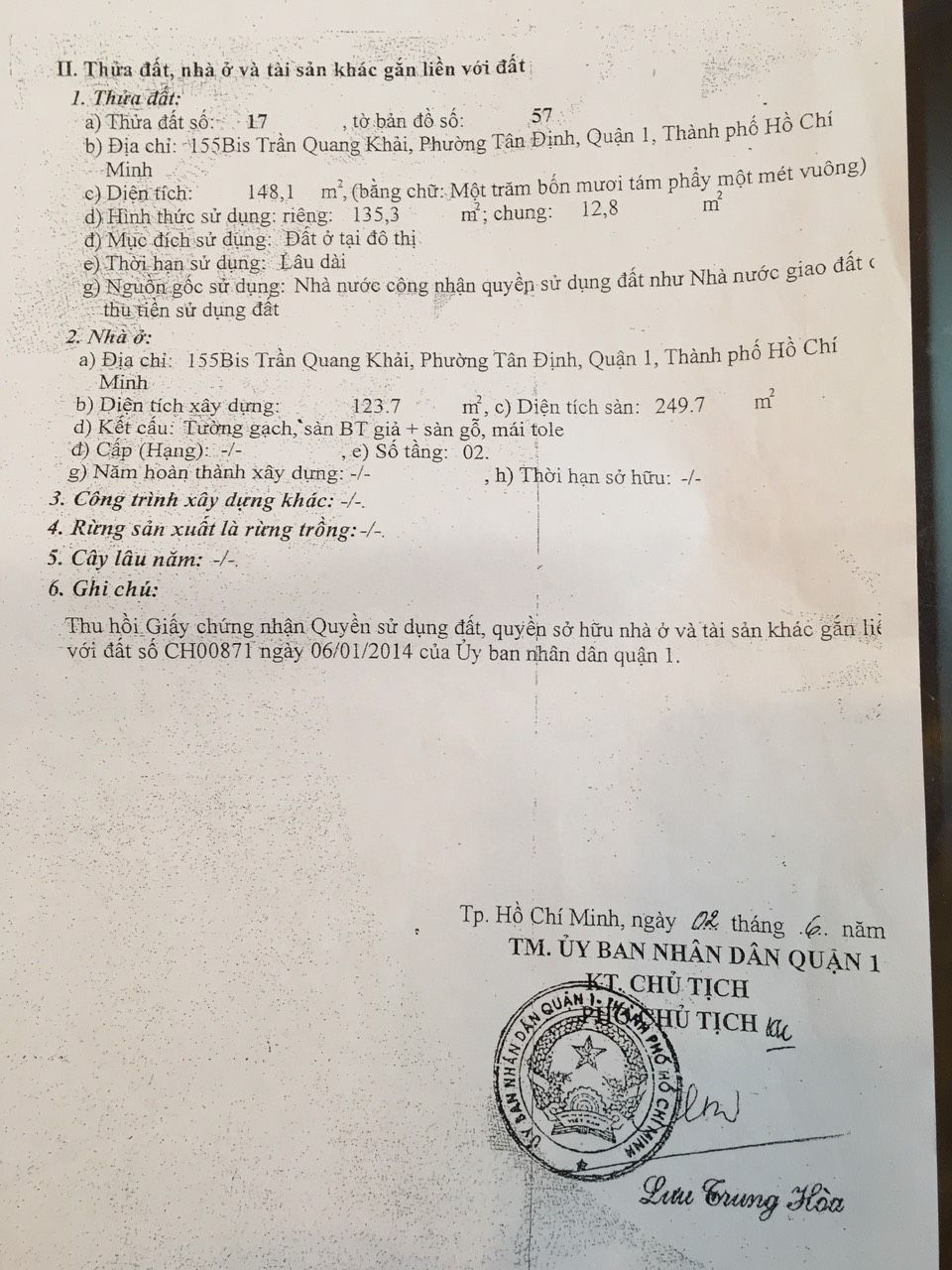 Bán nhà 155BIS Trần Quang Khải Phường Tân Định - Hinh 9