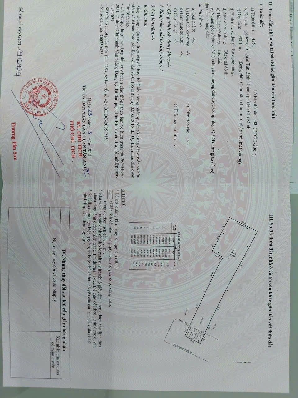 Bán nhà 99-101 Phan Huy Ích Phường Tân Bình - Hinh 3