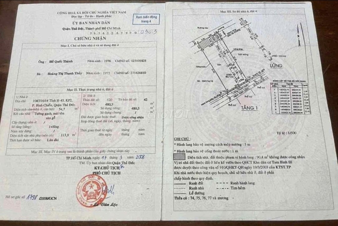 Bán nhà 1047/16/14 Tỉnh lộ 43 Phường Tam Bình - Hinh 1