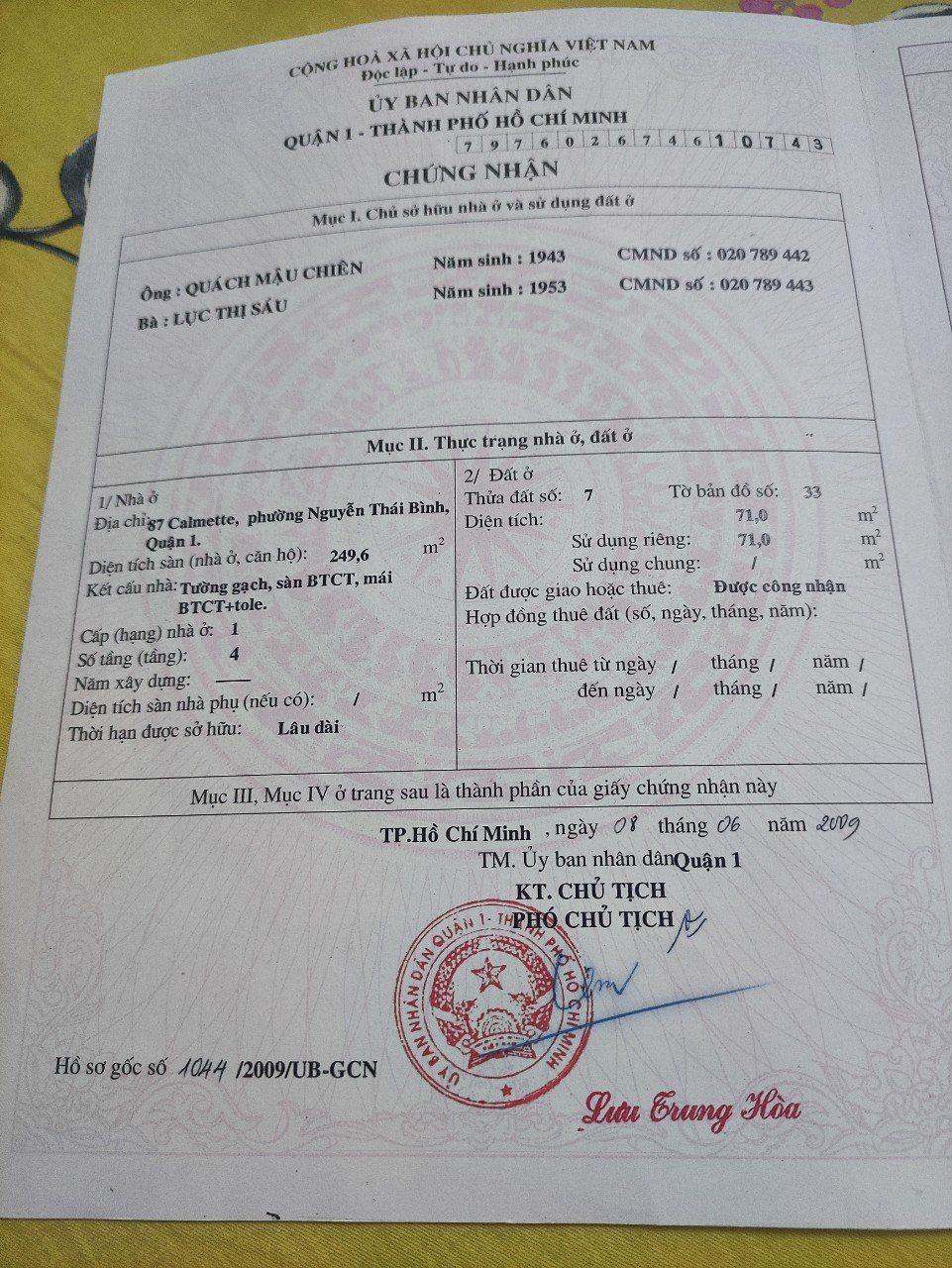 Bán Nhà 87Thửa: 7Tờ: 33 Calmette Phường Sài Gòn - Hinh 4