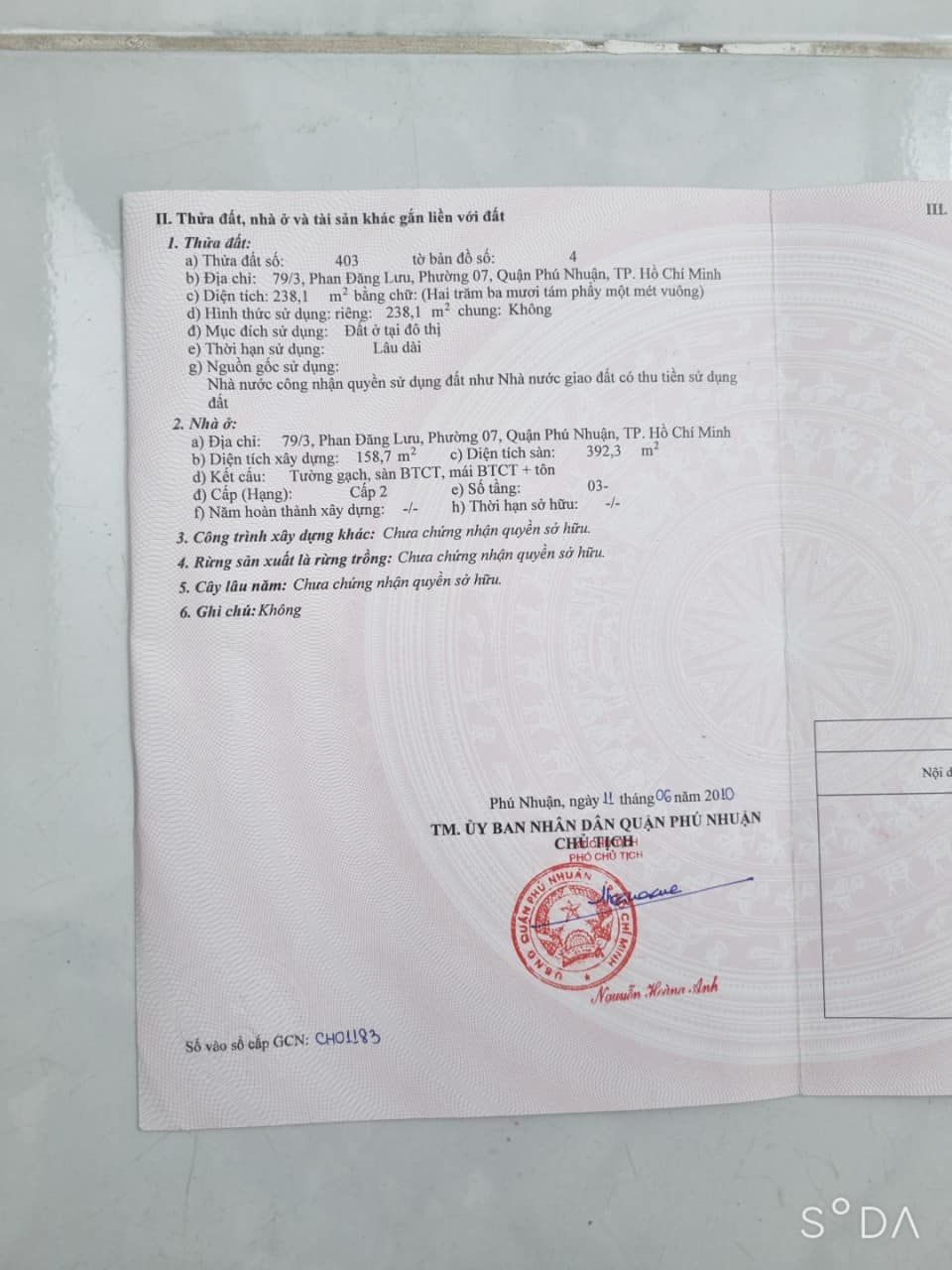 Bán nhà 79/3 Phan Đăng Lưu Phường Cầu Kiệu - Hinh 4