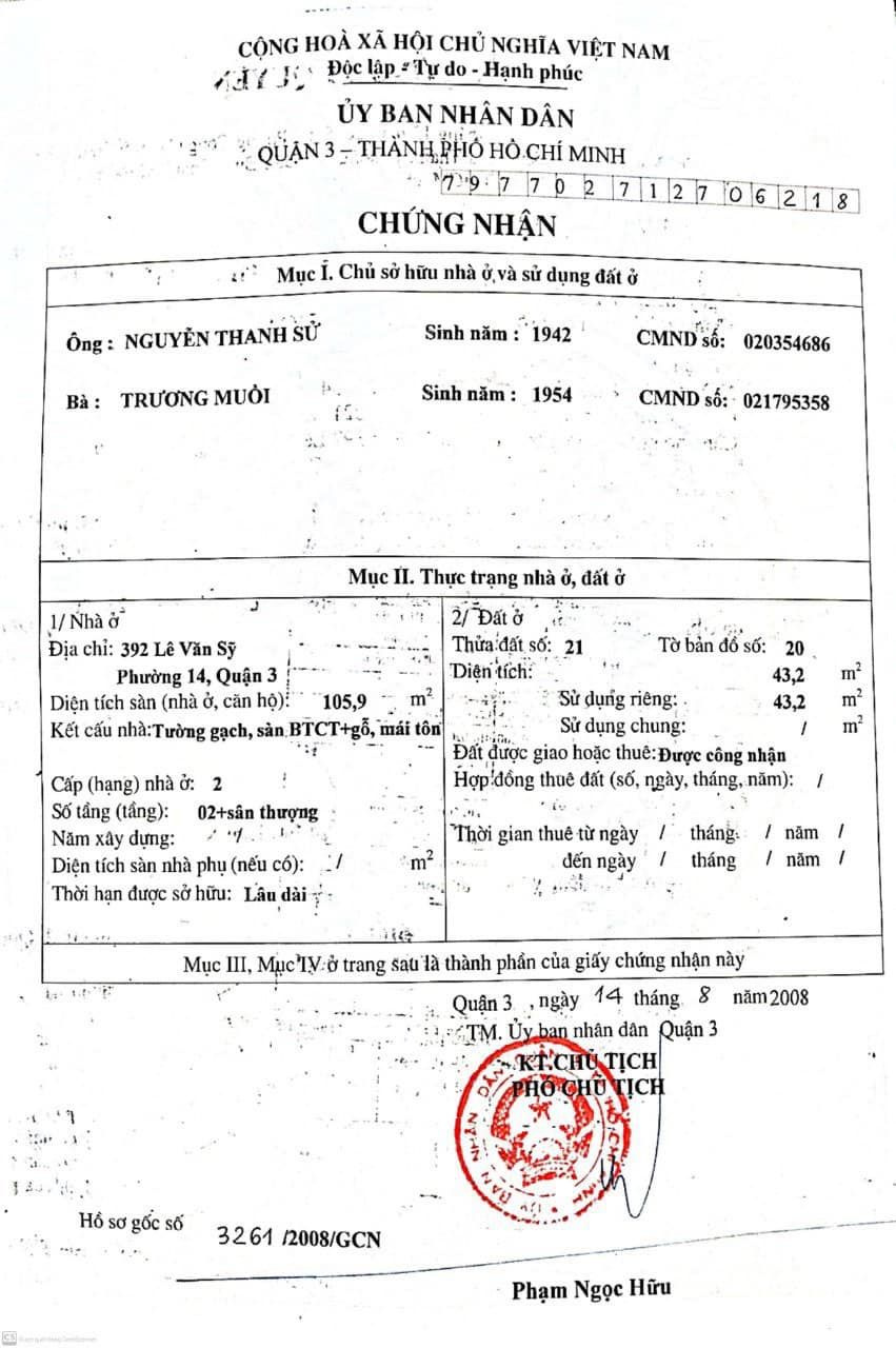 Bán nhà 392 Lê Văn Sỹ Phường Nhiêu Lộc - Hinh 17