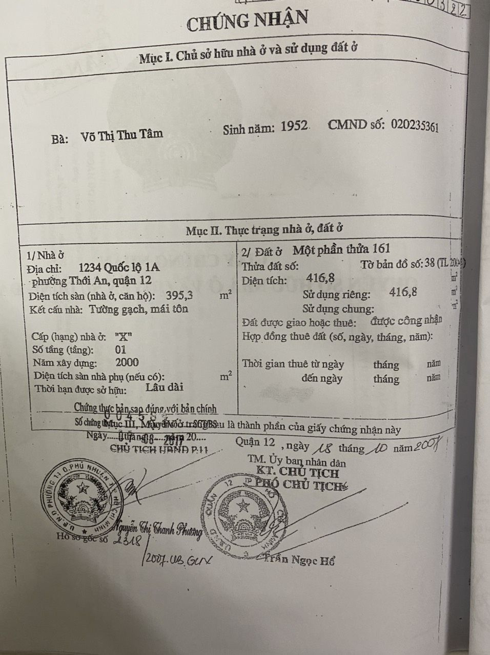 Bán nhà 1234 Quốc lộ 1A Phường Thới An - Hinh 3