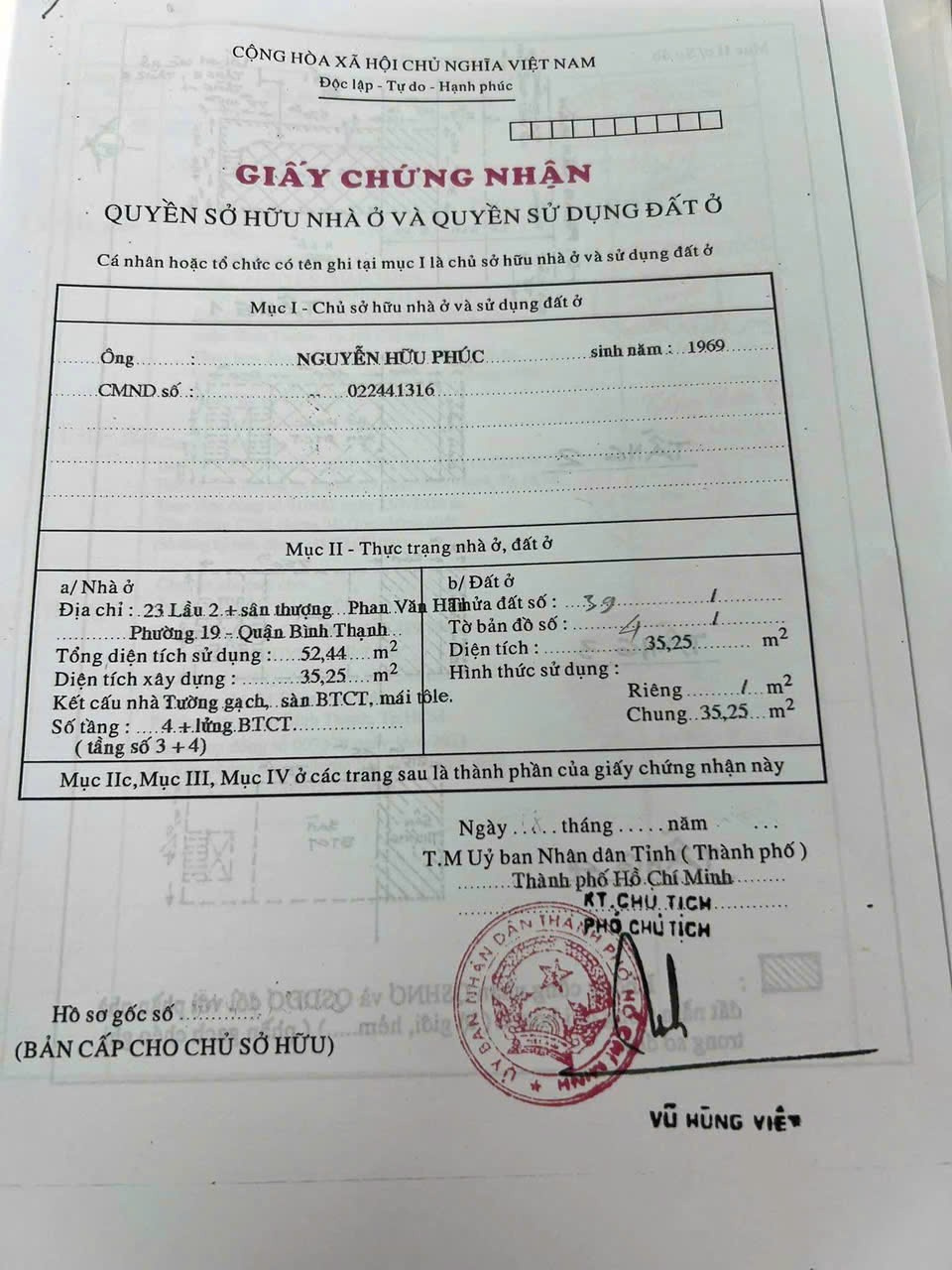 Bán nhà 42 Phan Văn Hân Phường Thạnh Mỹ Tây - Hinh 6