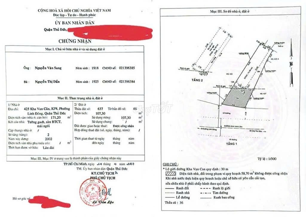 Bán nhà 425 Kha Vạn Cân Phường Hiệp Bình - Hinh 2