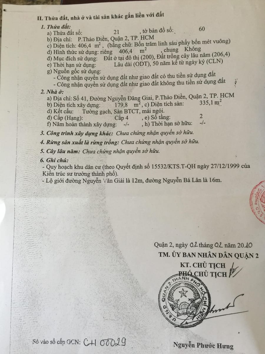 Cho Thuê Nhà 41Thửa: 21Tờ: 60 Nguyễn Đăng Giai Phường An Khánh - Hinh 3