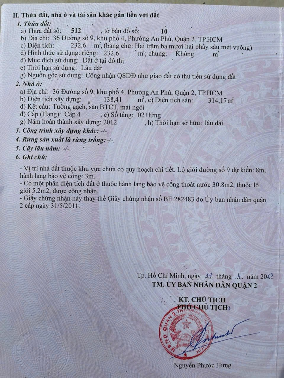 Bán nhà 36Thửa: 512Tờ: 10 Số 9 Phường Bình Trưng - Hinh 4