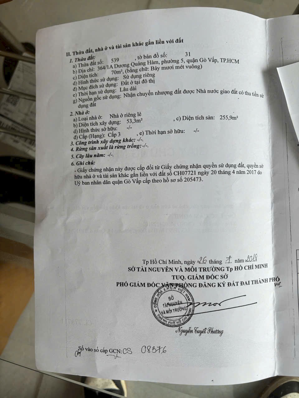Bán nhà 364/1A Dương Quảng Hàm Phường An Nhơn - Hinh 3