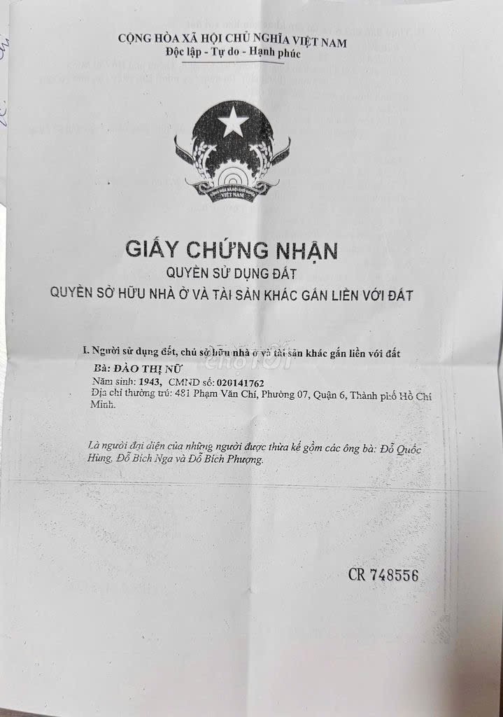 Bán nhà 481 Phạm Văn Chí Phường Bình Tiên - Hinh 2
