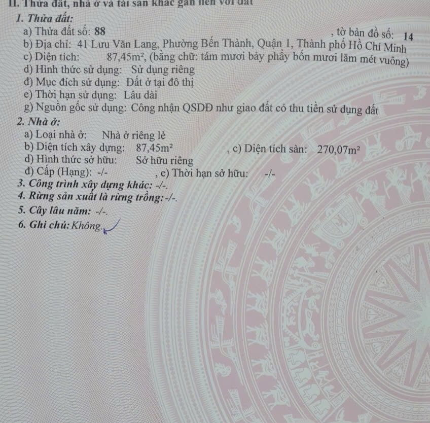 Cho Thuê Nhà 41 Lưu Văn Lang Phường Bến Thành - Hinh 3