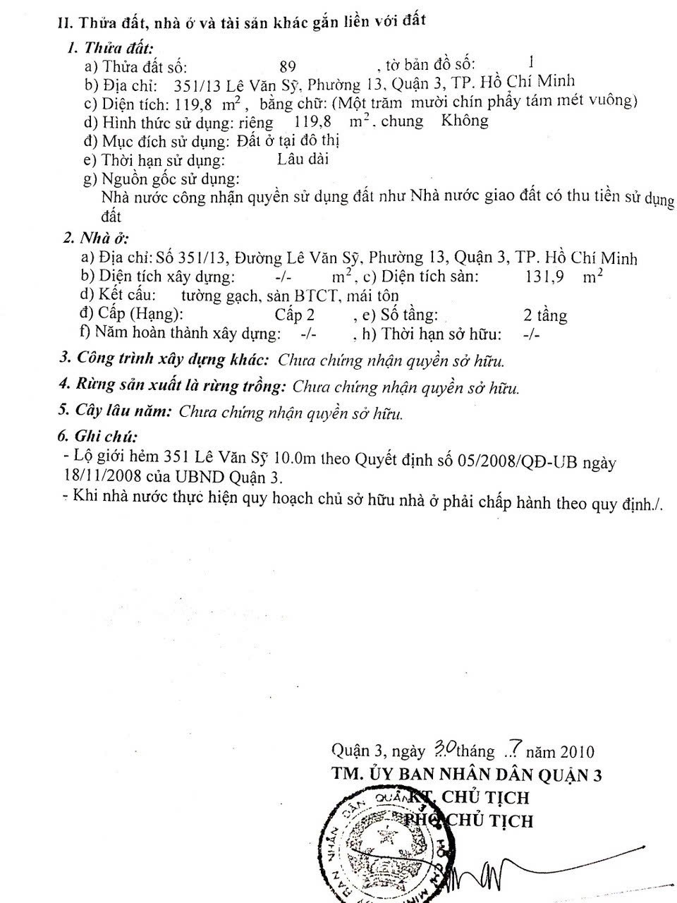 Bán nhà 351/13 Lê Văn Sỹ Quận 3 - Hinh 4