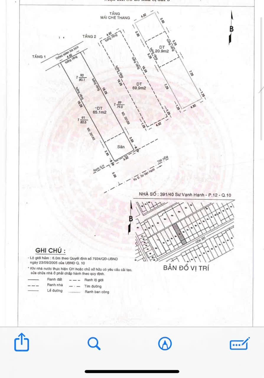 Bán nhà 391/40 Sư Vạn Hạnh Phường Vườn Lài - Hinh 2