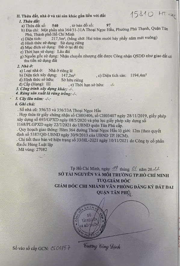 Bán nhà 364/31-31a Thoại Ngọc Hầu Phường Phú Thạnh - Hinh 6