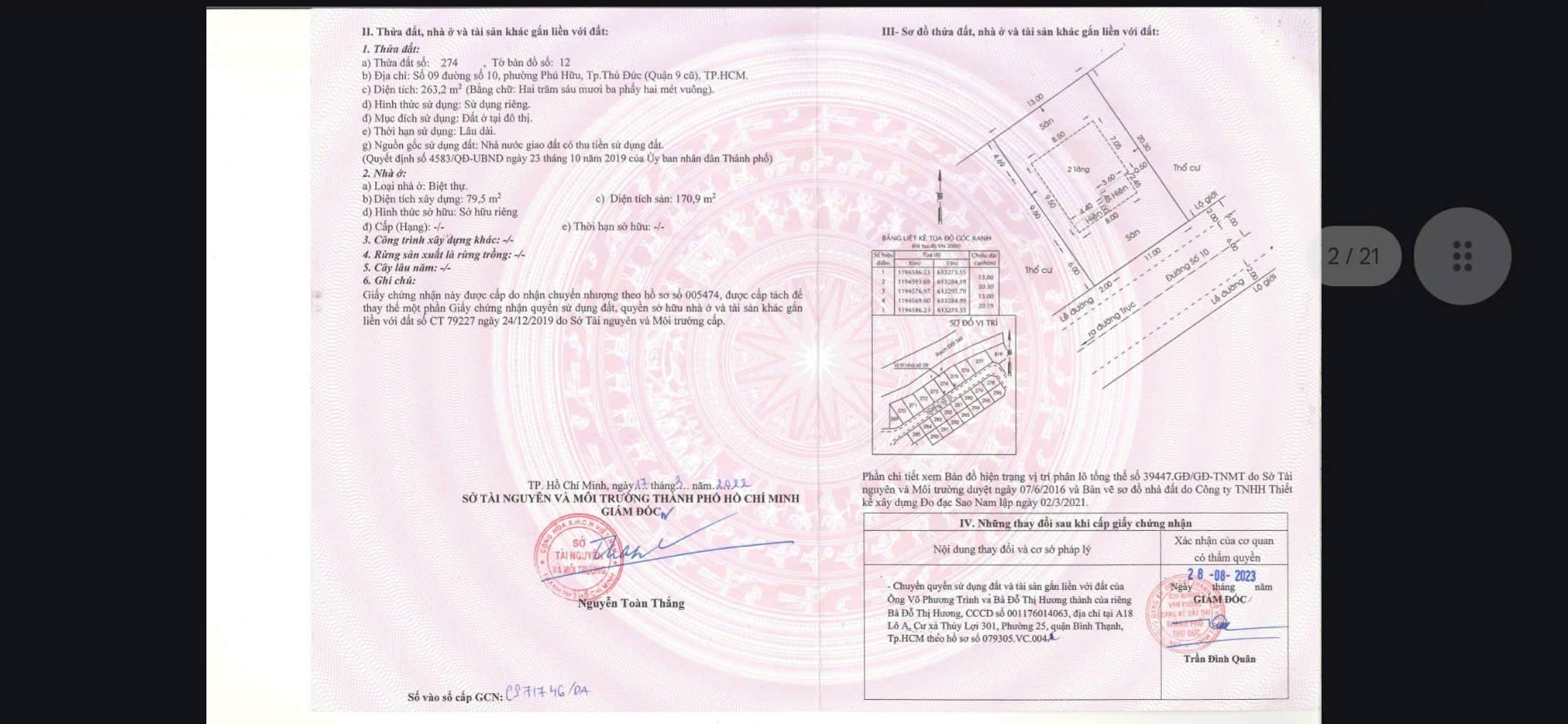 Bán nhà 9Thửa: 523Tờ: 10 Số 10 Phường Long Trường - Hinh 6