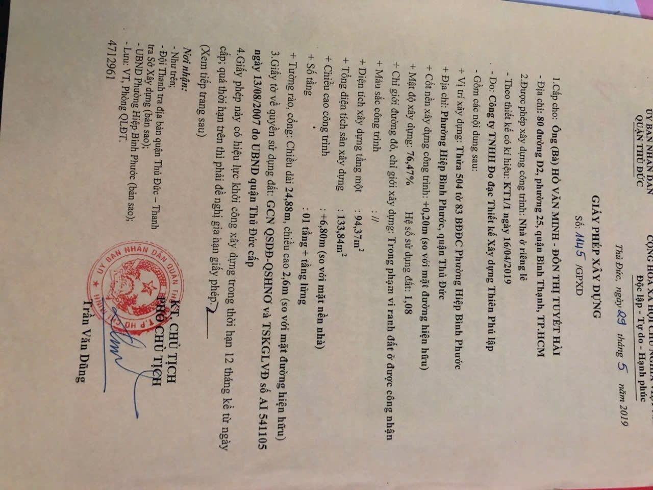 Bán Nhà 24AThửa: 504Tờ: 83 Đinh Thị Thi Phường Hiệp Bình - Hinh 3