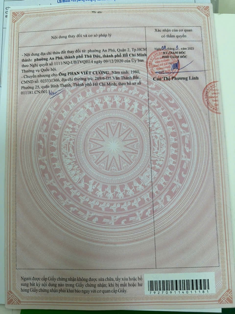 Bán nhà Thửa: 112Tờ: 70 Số 34 Phường Bình Trưng - Hinh 11
