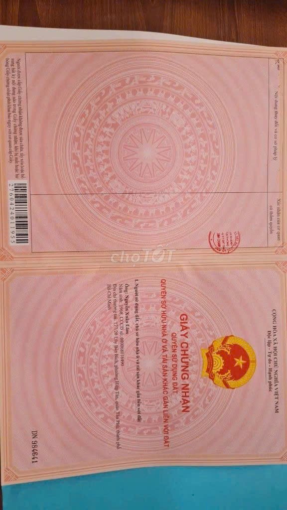 Bán nhà A5/16HThửa: 615Tờ: 156 Ấp 1A Xã Tân Vĩnh Lộc - Hinh 2
