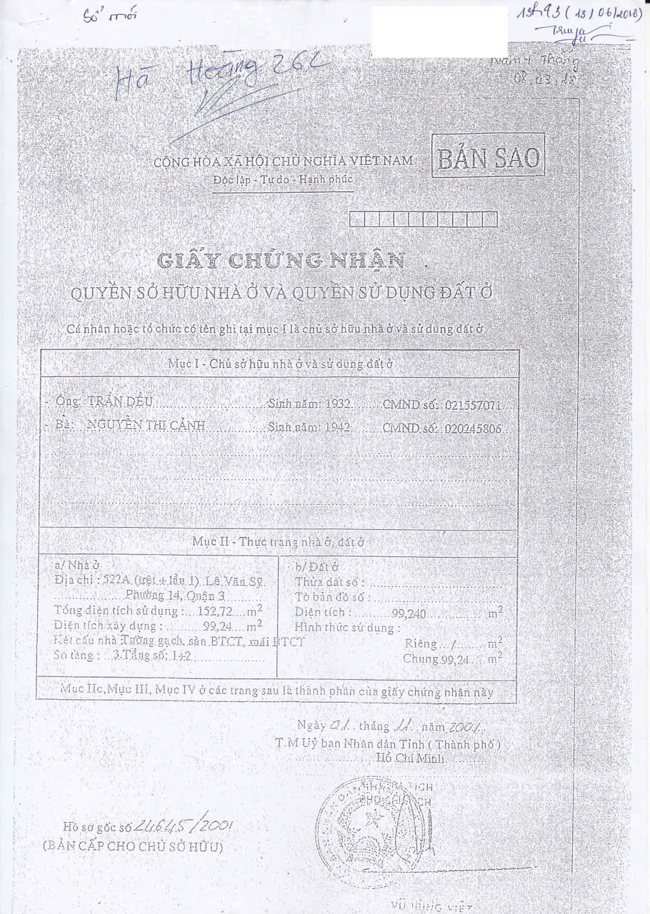 Bán nhà 522A Lê Văn Sỹ Phường Nhiêu Lộc - Hinh 2