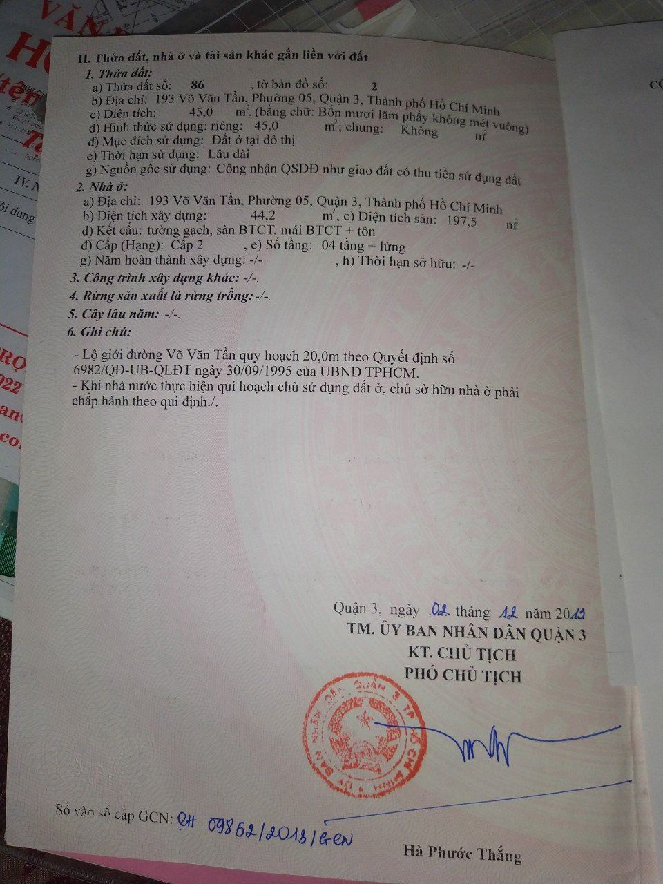 Bán nhà 193 Võ Văn Tần Phường Bàn Cờ - Hinh 2