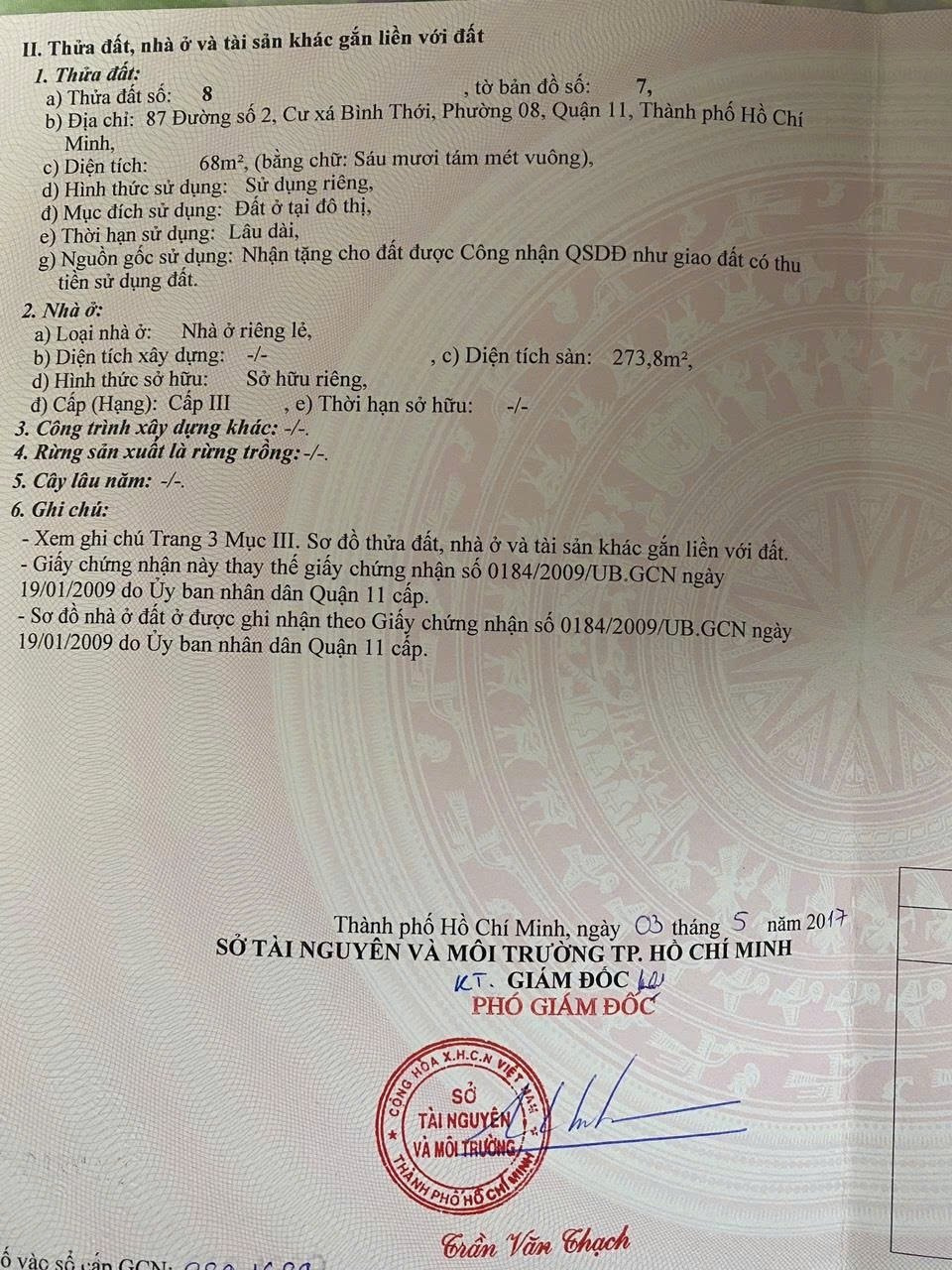 Bán Nhà 87Thửa: 8Tờ: 7 Số 2 Cư Xá Bình Thới Phường Phú Thọ - Hinh 3