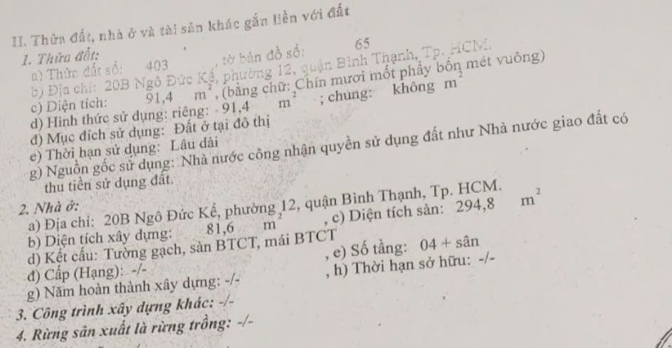 Bán nhà 20B Ngô Đức Kế Phường Bình Thạnh - Hinh 5