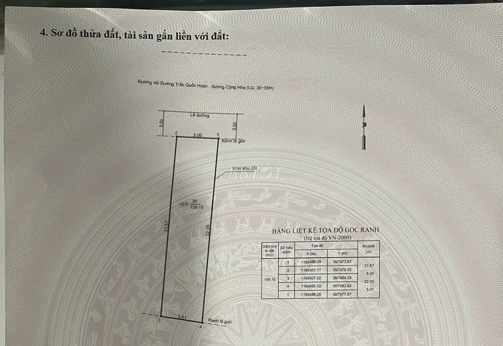 Bán nhà L30Thửa: 30Tờ: 201 Trần Quốc Hoàn Phường Tân Bình - Hinh 4