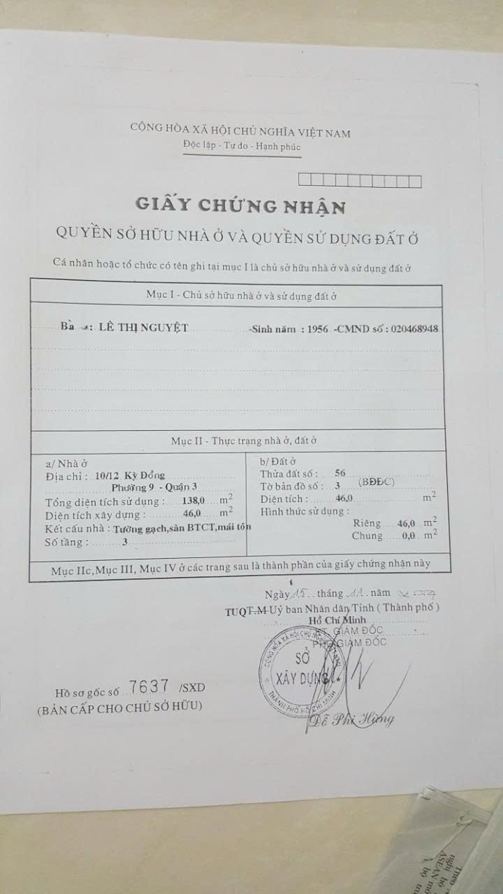 Bán nhà 10/10-10/12 Kỳ Đồng Phường Nhiêu Lộc - Hinh 4