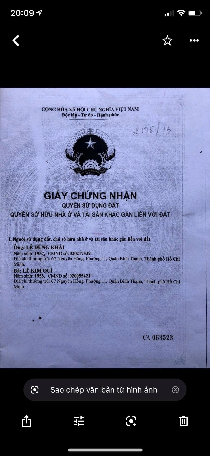 Bán nhà 311/11 Nguyễn Xí Phường Bình Lợi Trung - Hinh 1