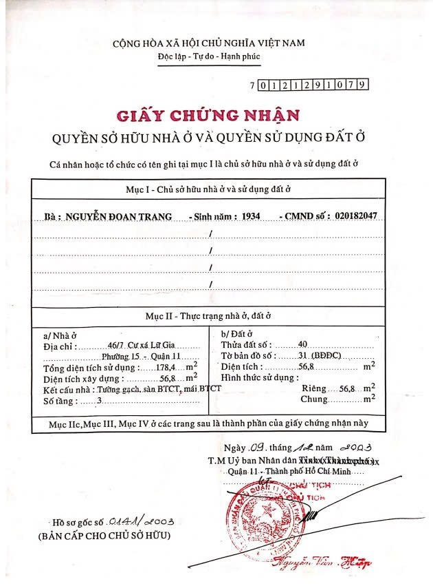 Bán Nhà 46/7 Cư Xá Lữ Gia Phường Phú Thọ - Hinh 4