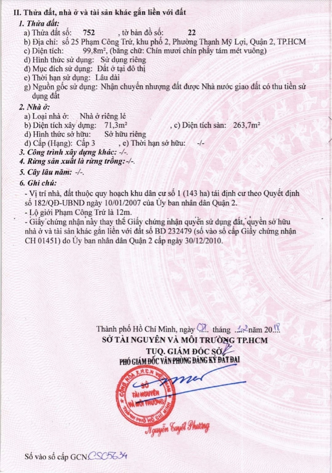 Bán nhà 25 Phạm Công Trứ Phường Cát Lái - Hinh 2
