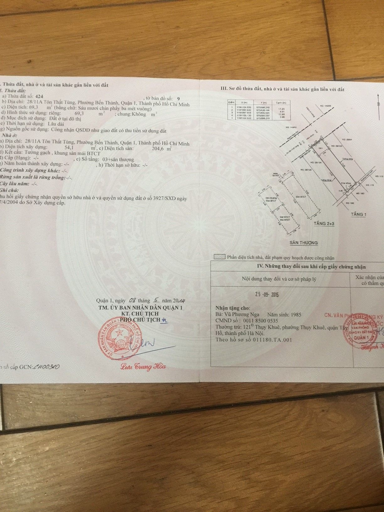 Bán nhà 28/11a Tôn Thất Tùng Phường Bến Thành - Hinh 1
