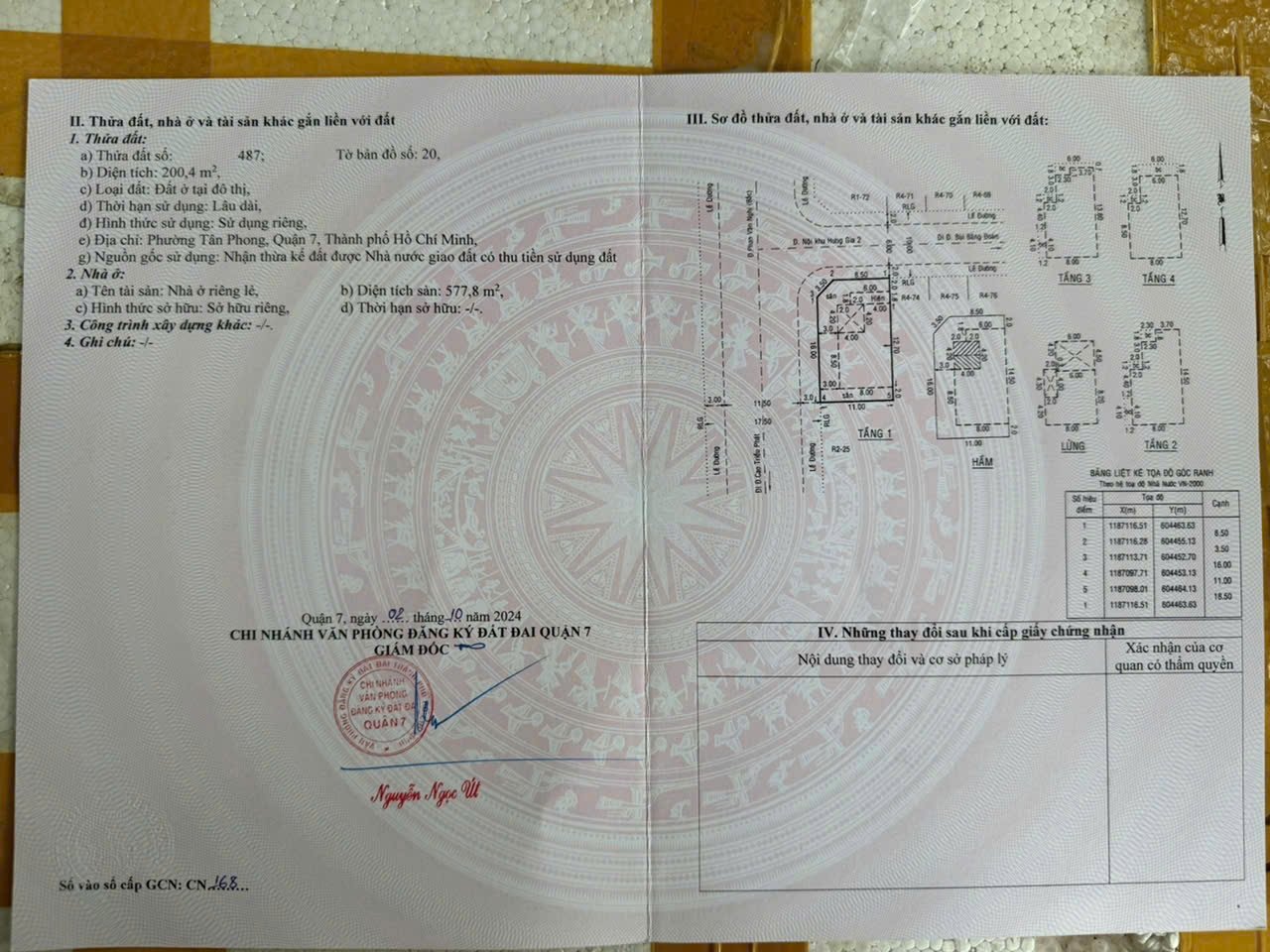 Bán Nhà R1-73Thửa: 487Tờ: 20 Hưng Gia 2 Phường Tân Hưng - Hinh 3