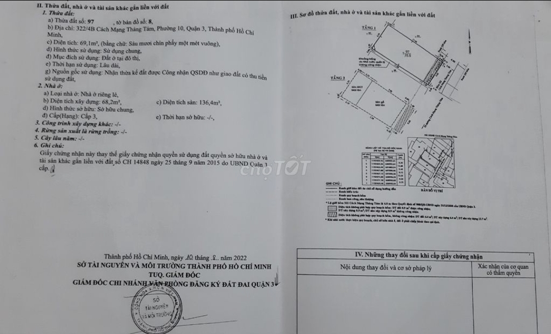 Bán nhà 322/4B Cách Mạng Tháng Tám Quận 3 - Hinh 1