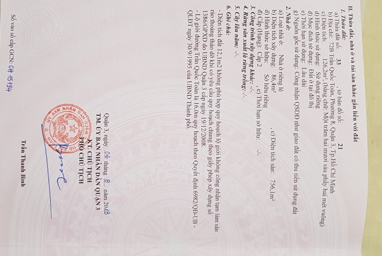 Bán nhà 72B Trần Quốc Toản Phường Xuân Hòa - Hinh 3
