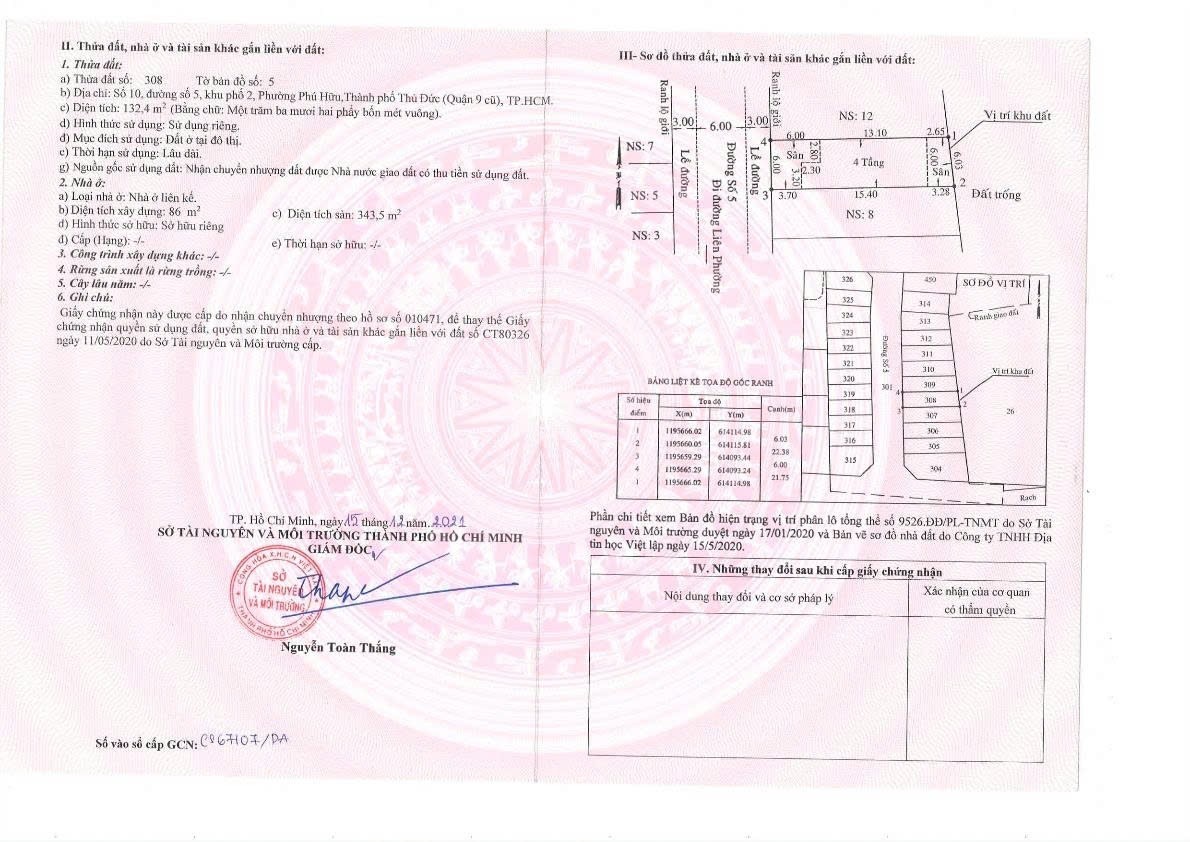 Bán nhà 10Thửa: 308Tờ: 5 Số 5 Phường Long Trường - Hinh 11