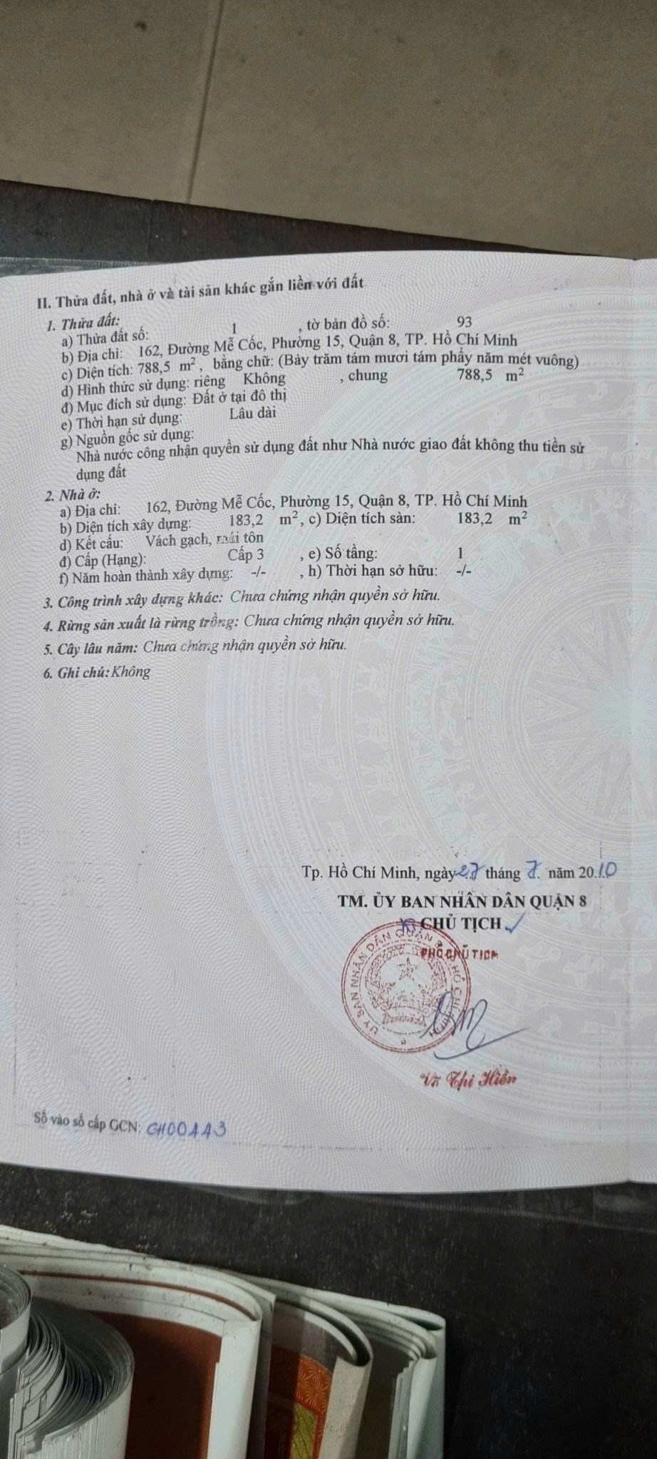 Bán nhà 162 Mễ Cốc Phường Phú Định - Hinh 3