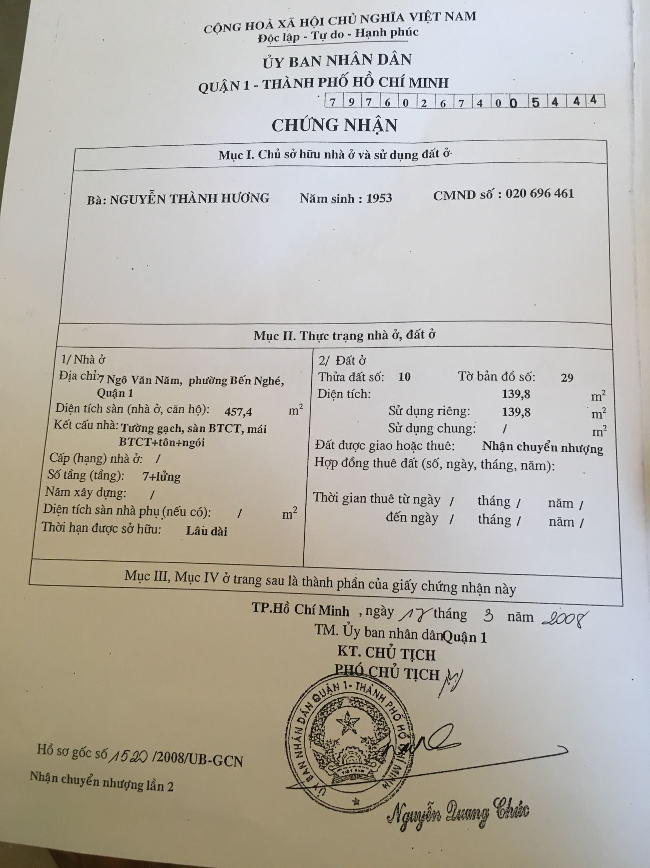 Bán nhà 7 Ngô Văn Năm Phường Sài Gòn - Hinh 4