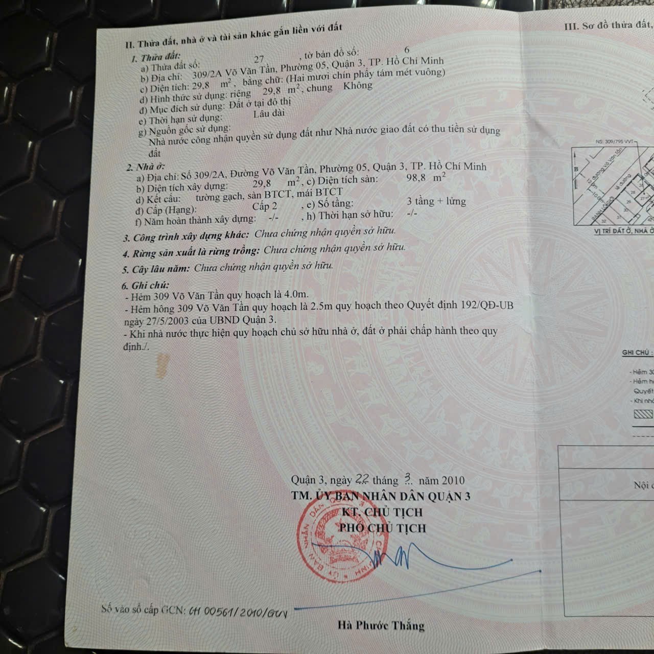 Bán nhà 309/2A-311A Võ Văn Tần Phường Bàn Cờ - Hinh 2
