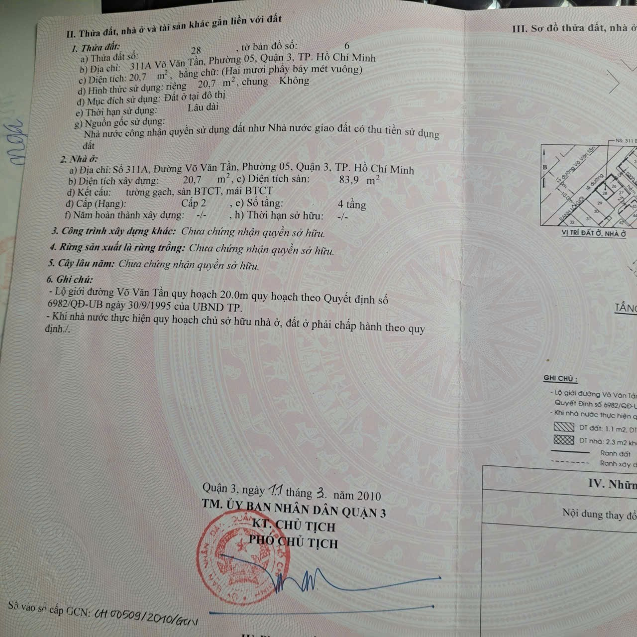 Bán nhà 309/2A-311A Võ Văn Tần Phường Bàn Cờ - Hinh 3