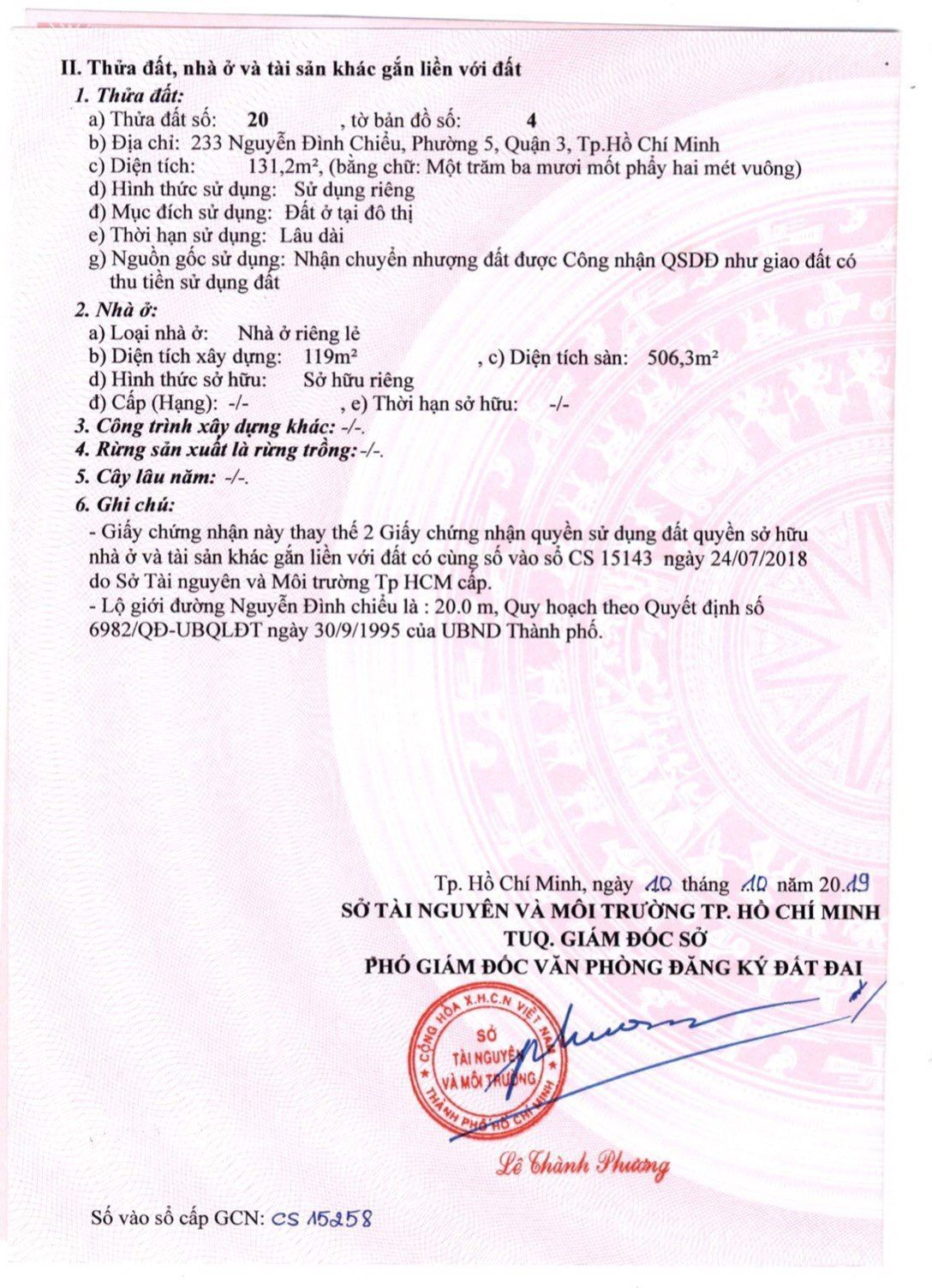 Bán nhà 233 Nguyễn Đình Chiểu Phường Bàn Cờ - Hinh 4