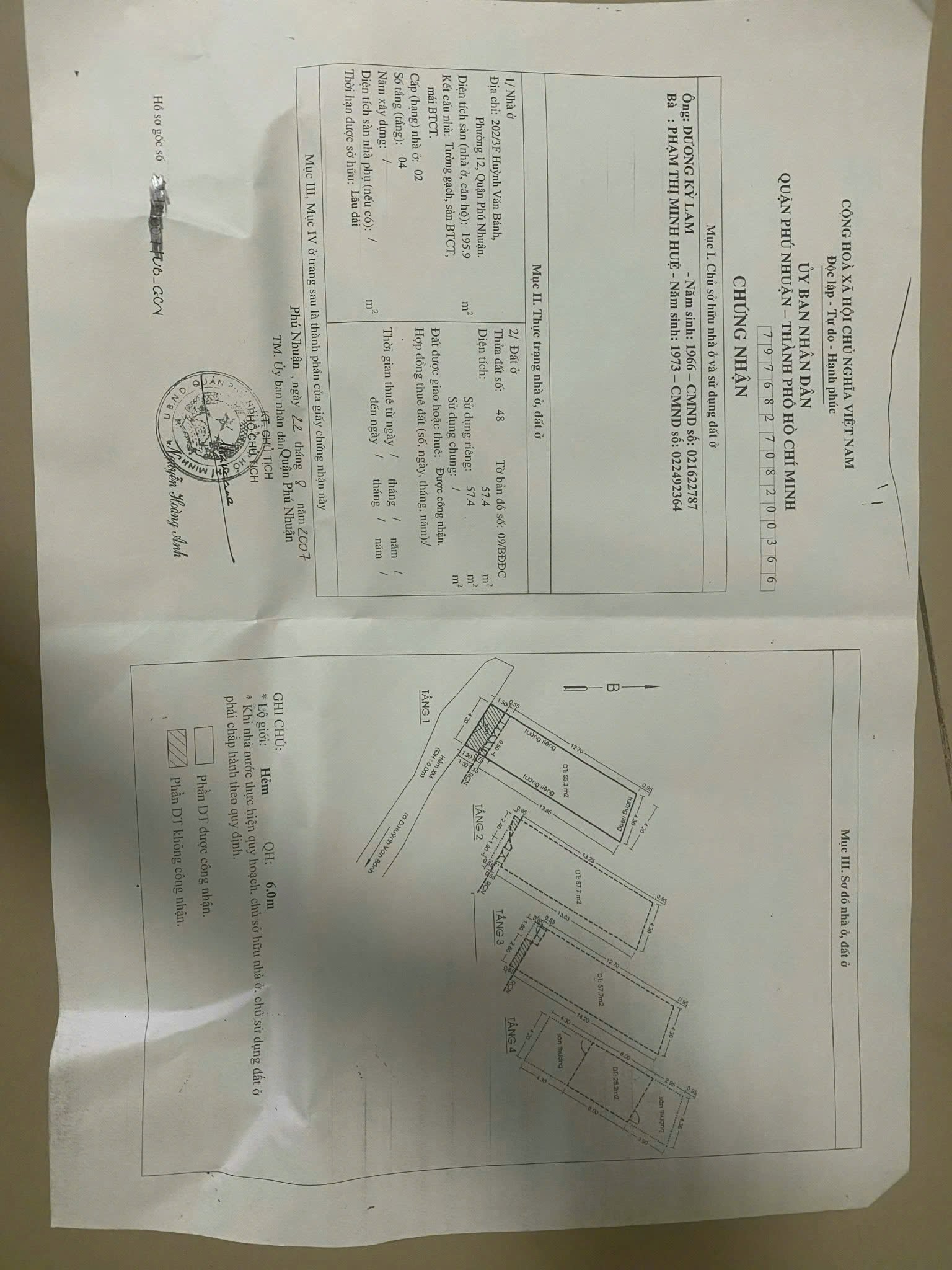 Bán Nhà 202/3F Huỳnh Văn Bánh Phường Phú Nhuận - Hinh 1