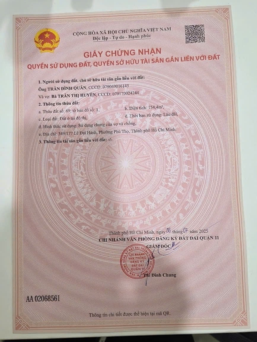 Bán nhà 349/177 Lê Đại Hành Quận 11 - Hinh 2