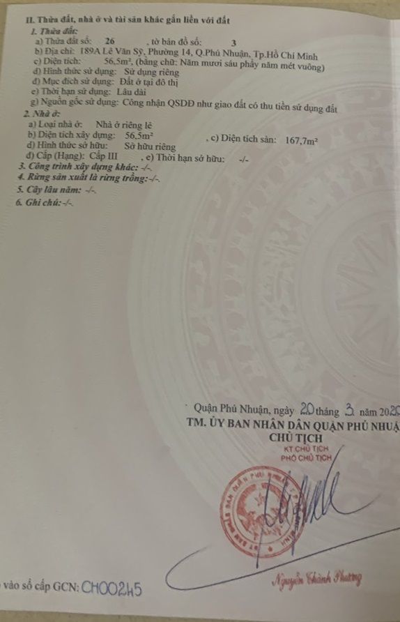 Bán nhà 189a Lê Văn Sỹ Phường Phú Nhuận - Hinh 2