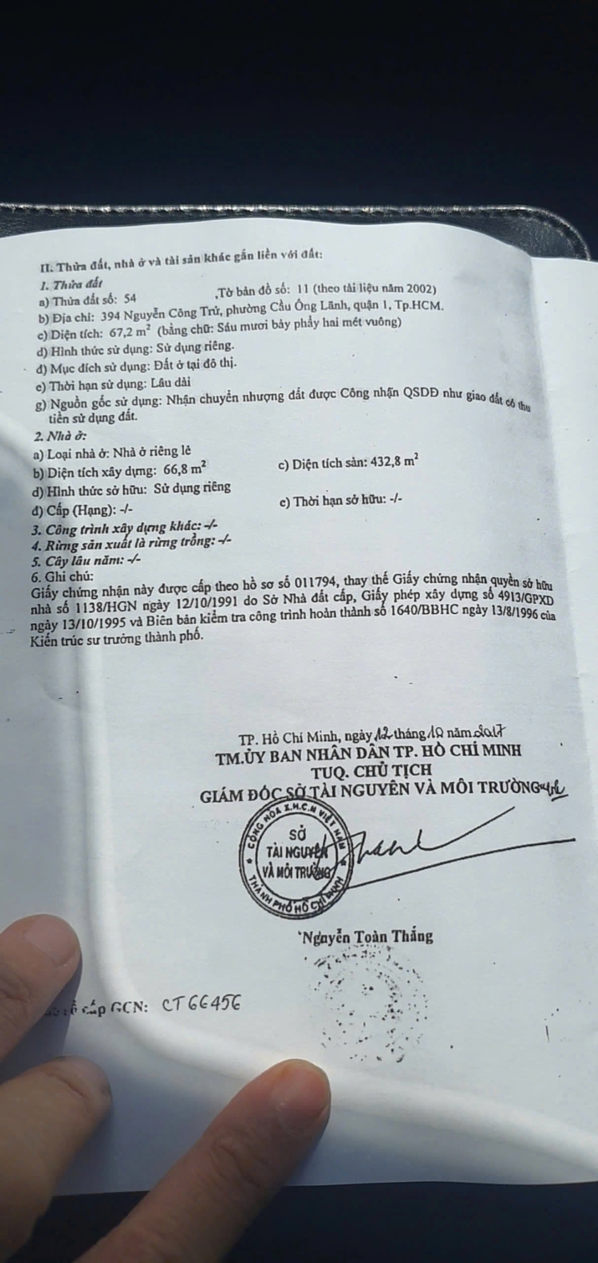 Bán nhà 394 Nguyễn Công Trứ Phường Cầu Ông Lãnh - Hinh 3