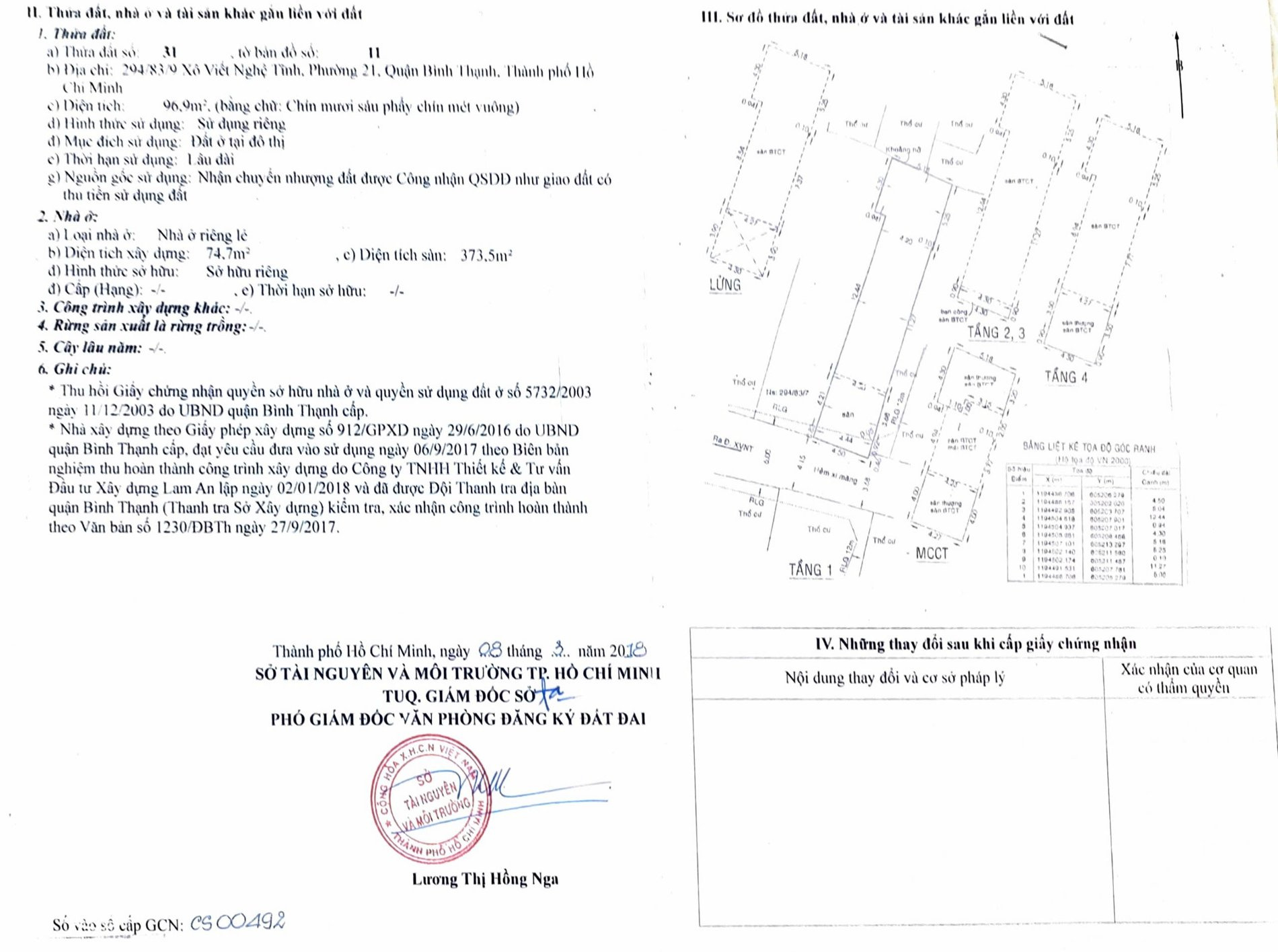 Bán Nhà 294/83/9Thửa: 31Tờ: 11 Xô Viết Nghệ Tĩnh Bình Thạnh - Hinh 3