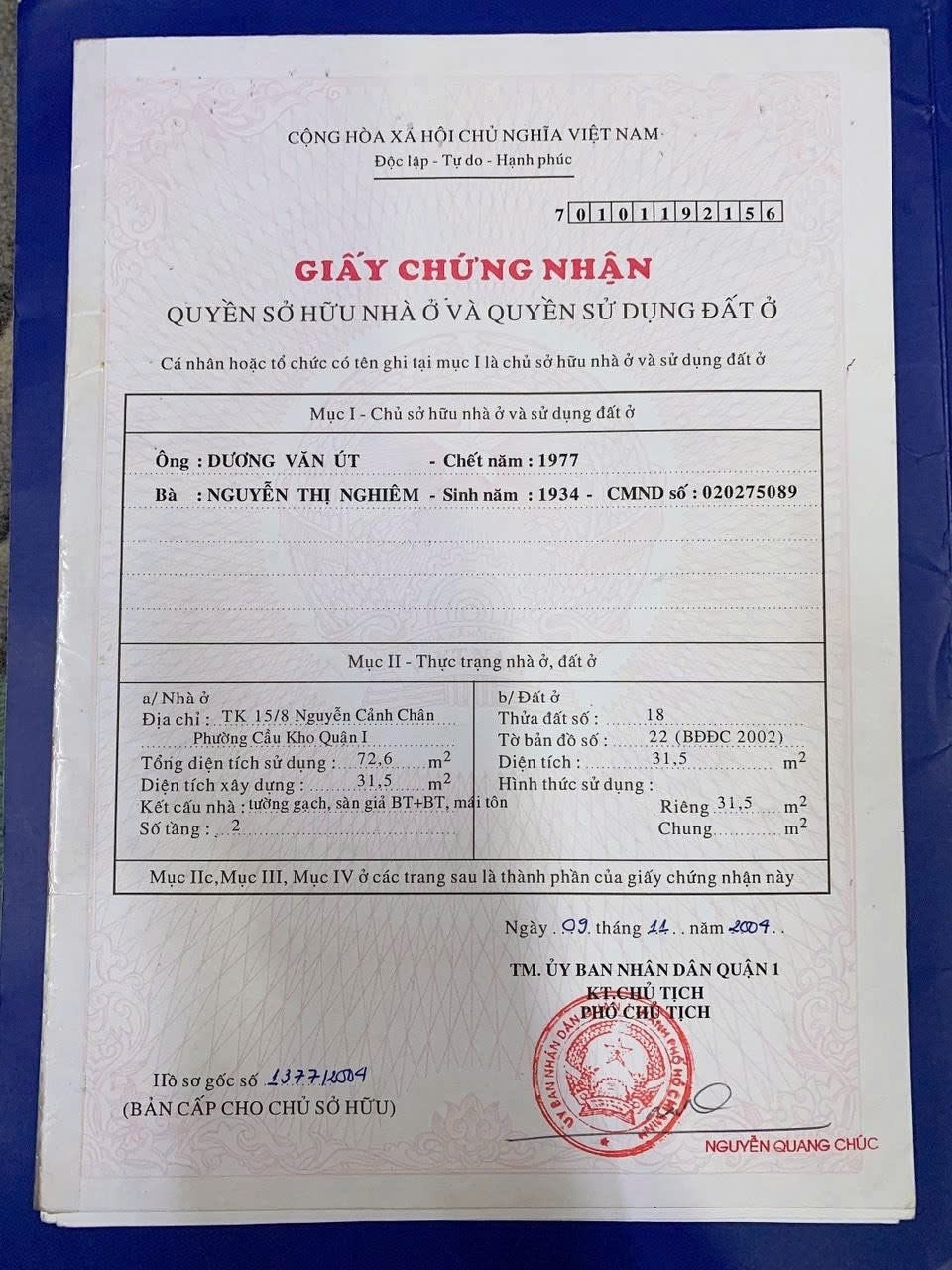 Bán nhà TK15/8 Nguyễn Cảnh Chân Phường Cầu Ông Lãnh - Hinh 5