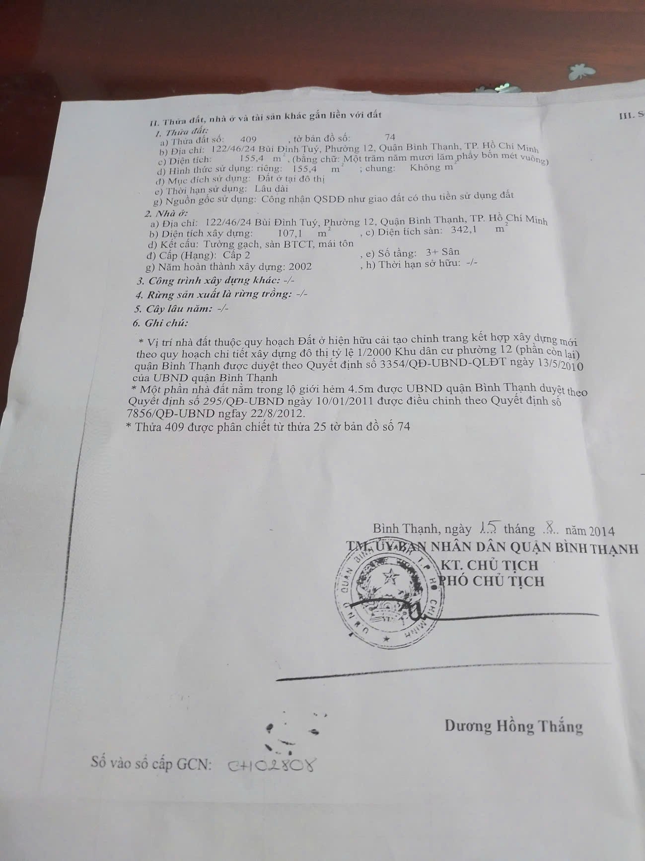 Bán Nhà 122/46/24 Bùi Đình Túy Phường Bình Thạnh - Hinh 1