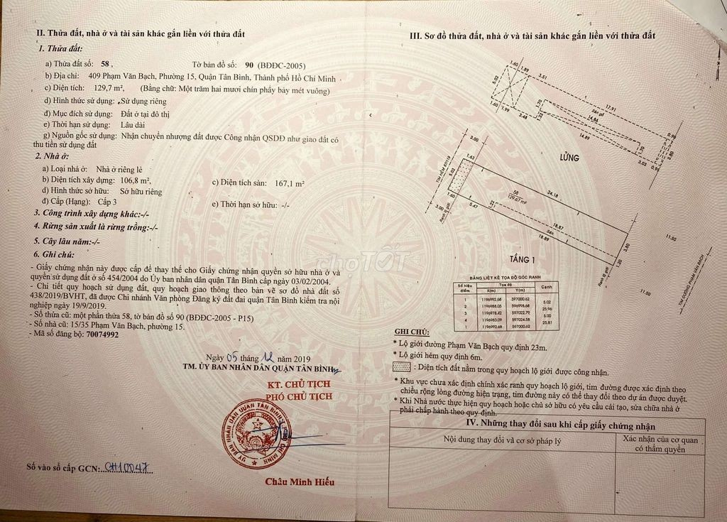 Bán nhà 409 Phạm Văn Bạch Phường Tân Bình - Hinh 2