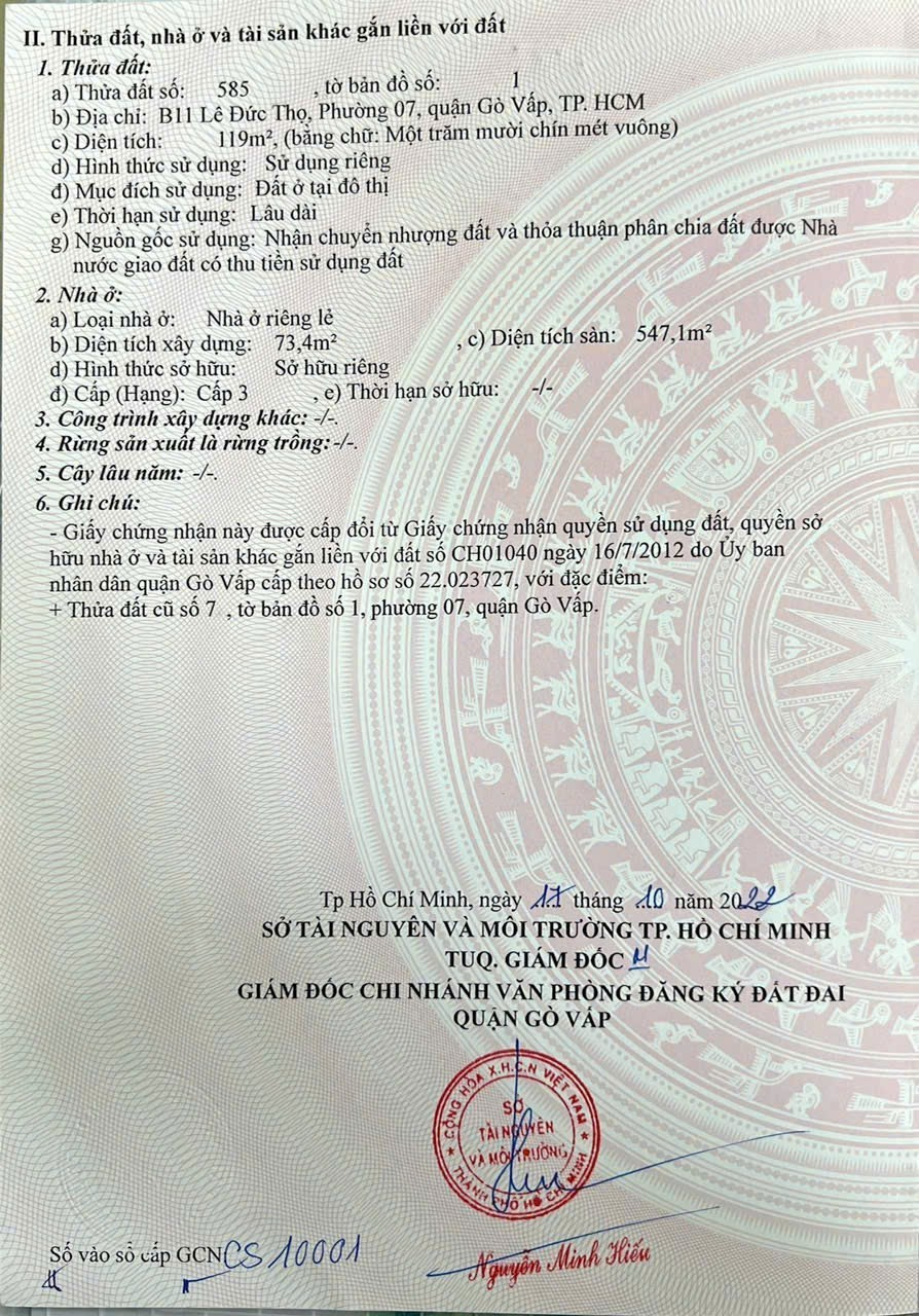 Bán nhà B11Thửa: 585Tờ: 1 Lê Đức Thọ Gò Vấp - Hinh 16